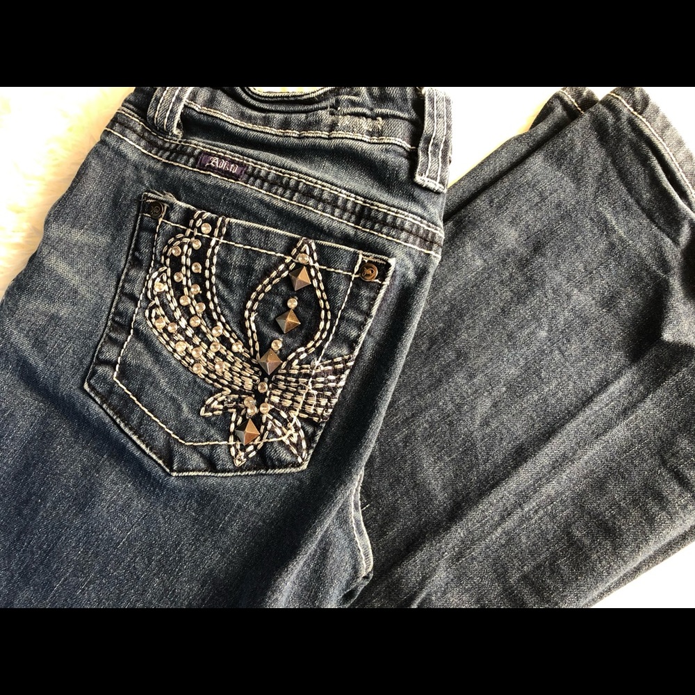 Adiktd Rhinestone Studded Bootcut Jeans